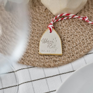 Personalized wedding stamp fantasy style, geek wedding names date for clay ceramic