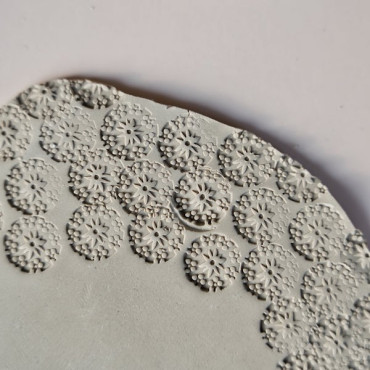 Sello de textura coral marino para clay, cerámica y jabón, diseño floral irregular artesanal biterswit