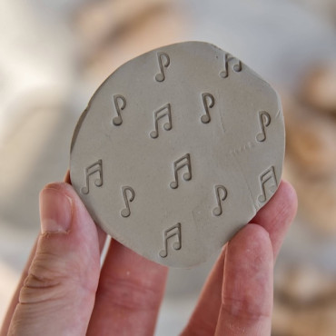 Mini Music Note Stamp for Pottery and Clay | Acrylic Ceramic Stamp for Musicians and Handmade Gifts