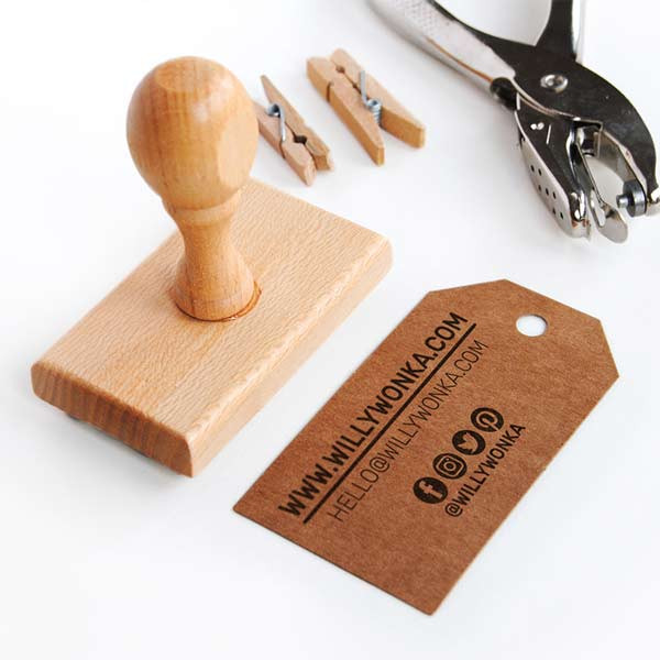 Custom business card stamp Minimalist design by biterswit