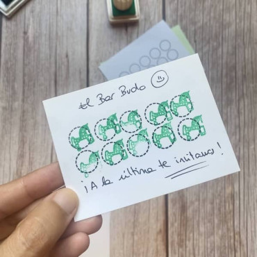 Kit de sellos para tarjetas de recompensa, fidelización de clientes para cafeterías y negocios locales
