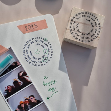 Sello para Marcar Fechas en Journal | Calendario Circular Perpetuo para Recuerdos y Celebraciones