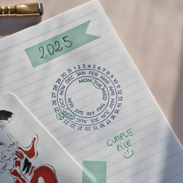 Perpetual Date Stamp for Scrapbook Albums | Ornamental Calendar Design for Creative Journals