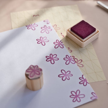 Sello mini flor silvestre doodle | Margarita para decorar agendas, álbumes, tarjetas y proyectos DIY de primavera
