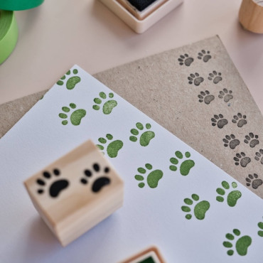 Sello de huellas de gato o perro, caminito de patitas para tarjetas, invitaciones, scrapbooking y journaling