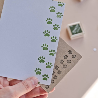Sello huellas de mascota, patitas de perro o gato para postales, invitaciones, journaling y scrapbooking
