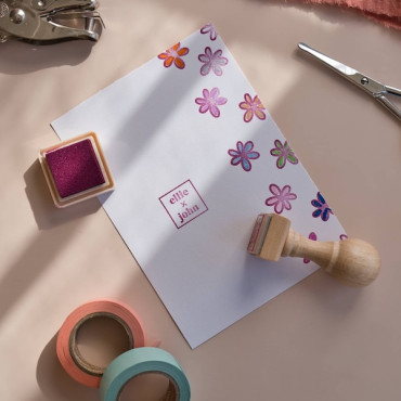 Sello para invitaciones de boda personalizado con dos nombres, sello cuadrado para sobres y papelería