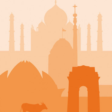 Printable wall art print India minimal by biterswit
