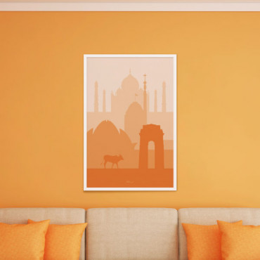 Printable wall art print India minimal by biterswit
