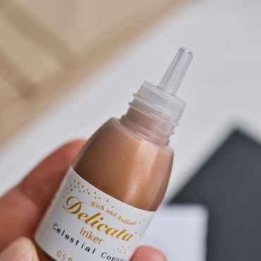 Recarga tinta metálica Celestial Copper Delicata para almohadillas de tinta, sellos, bodas y papelería creativa