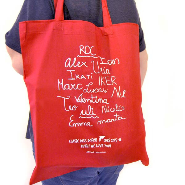 Custom kids signature tote bag for last day of school teachers gift