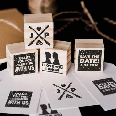4 wedding stamp set I love you. I know for DIY decorating a geeky wedding stationery