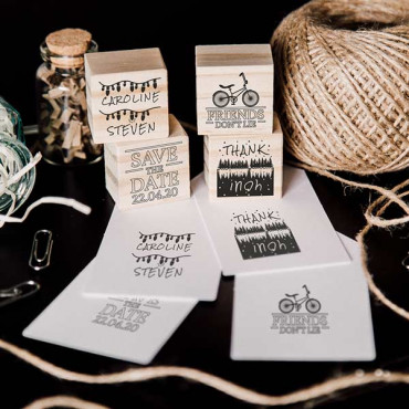 4 wedding stamp set Stranger Wedding for vintage-themed wedding decoration
