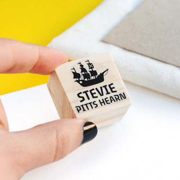 Custom kid stamp pirate for clothes and books