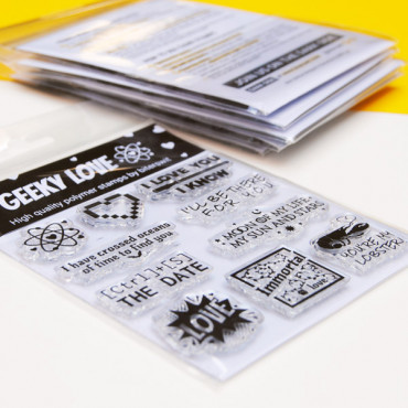 Geeky Love acrylic stamp set