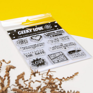 Geeky Love acrylic stamp set