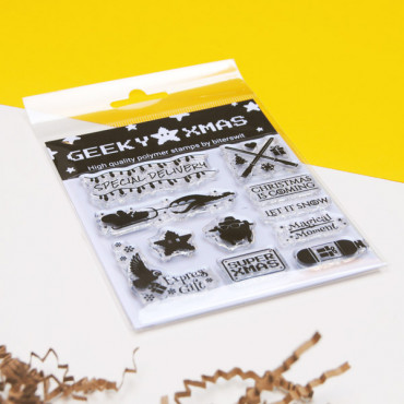 Geeky Christmas acrylic stamp set