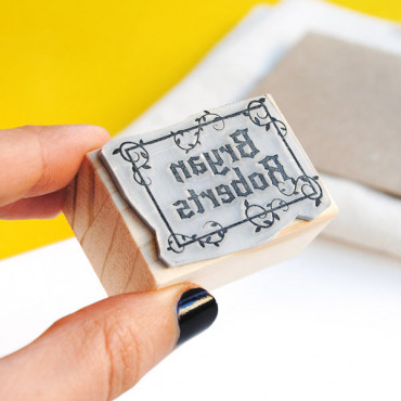 Stamp for clothes and books with Dracula design