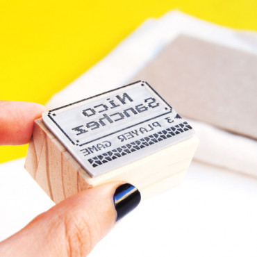 Custom clothing name stamp Player 3. Gift for gamer parents.