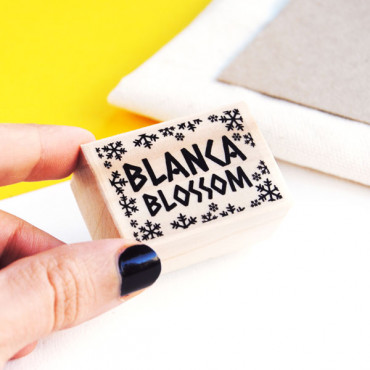 Clothing name stamp "Snowflakes" for school supplies
