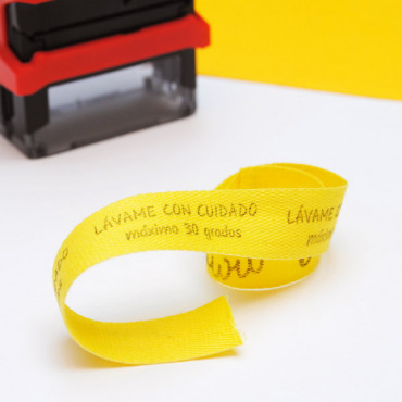 Small custom Self-inking fabric stamp with text, name or quote