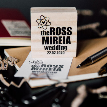 Themed wedding custom stamp Science