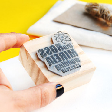 Themed wedding custom stamp Science