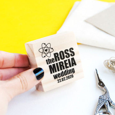 Themed wedding custom stamp Science