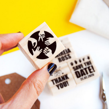 4 wedding stamp set "Big Bang!" for a geeky wedding decoration ideas