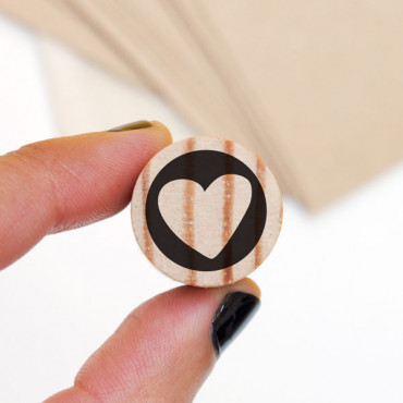 Mini rubber stamp Heart icon