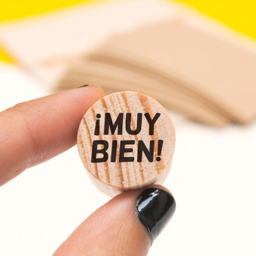 Mini sello ¡Muy bien! (castellano) para profesores