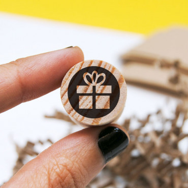 Rubber stamp Gif box icon