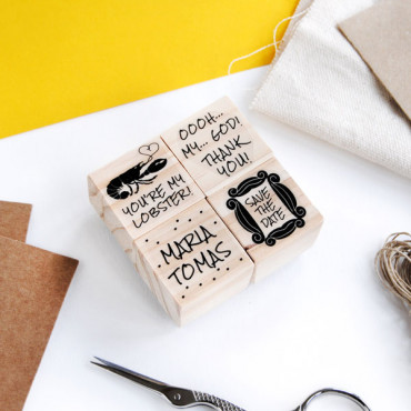 4 wedding stamp set Best Friends for stationery decoration