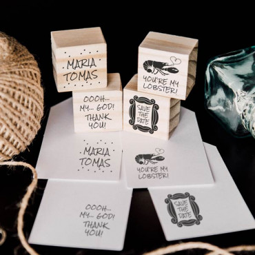 4 wedding stamp set Best Friends for stationery decoration