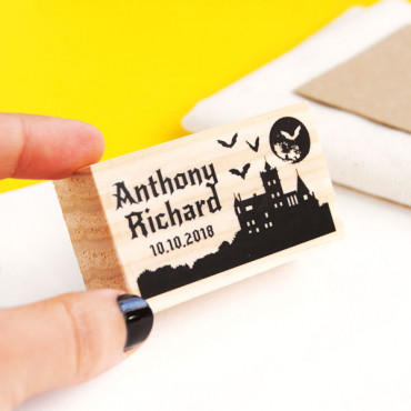Gothic-themed wedding custom stamp Transilvania