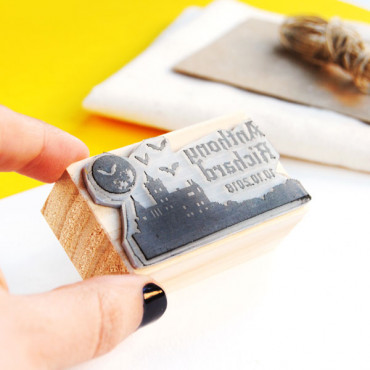 Gothic-themed wedding custom stamp Transilvania