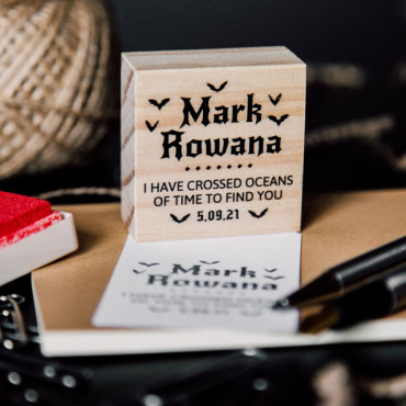 Vampire-themed wedding custom stamp Dracula