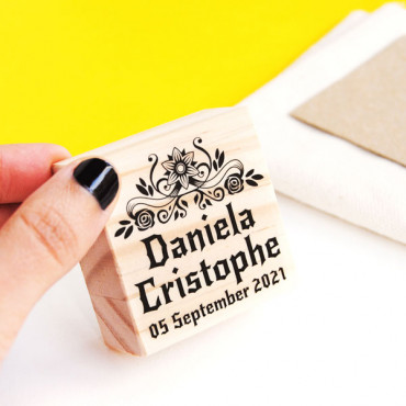 Halloween-themed wedding custom stamp Romantic Gothic