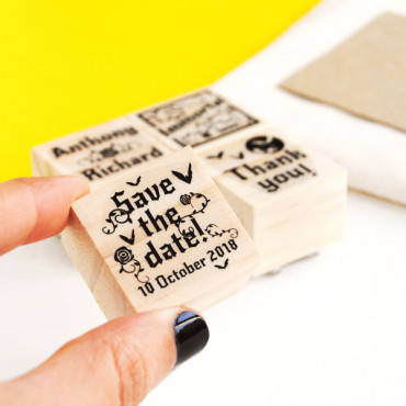 4 wedding stamp set "Dracula and Vampires"