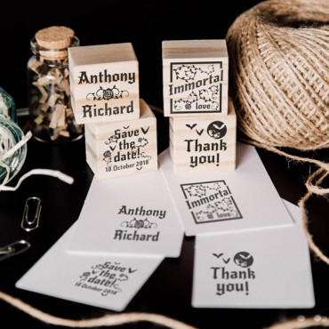 4 wedding stamp set "Dracula and Vampires"