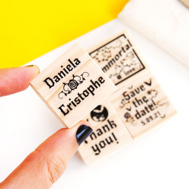 4 wedding stamp set "Dracula and Vampires"