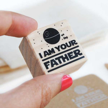 Rubber stamp I am your father for Father's day postcards