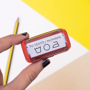 Custom self Inking textile stamp Clothing care labels with custom text and washing symbols