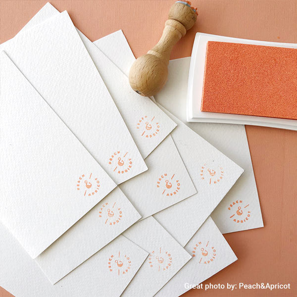 Custom mini stamp for imprinting logos on loyalty cards