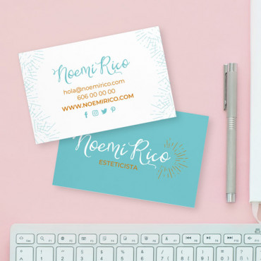 Printable business card file for small business. Shine design.