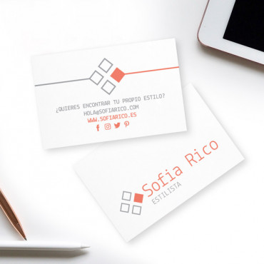 Custom printable business card "Geometric"