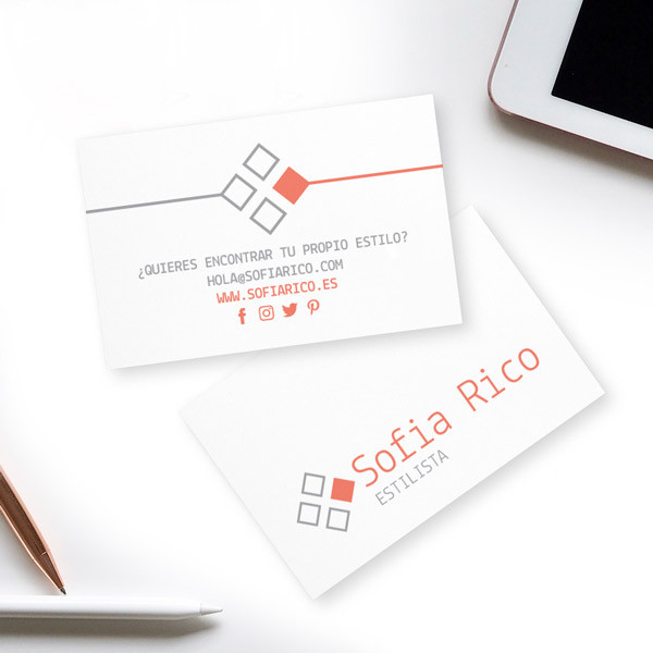 Custom printable business card "Geometric"