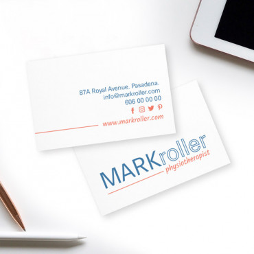 Custom printable business card "Neon Lights"