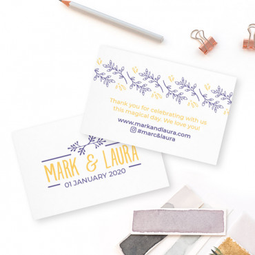 Custom printable business card "Boho"