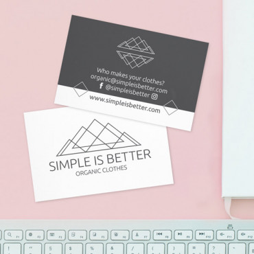 Custom printable business card "Mountain"